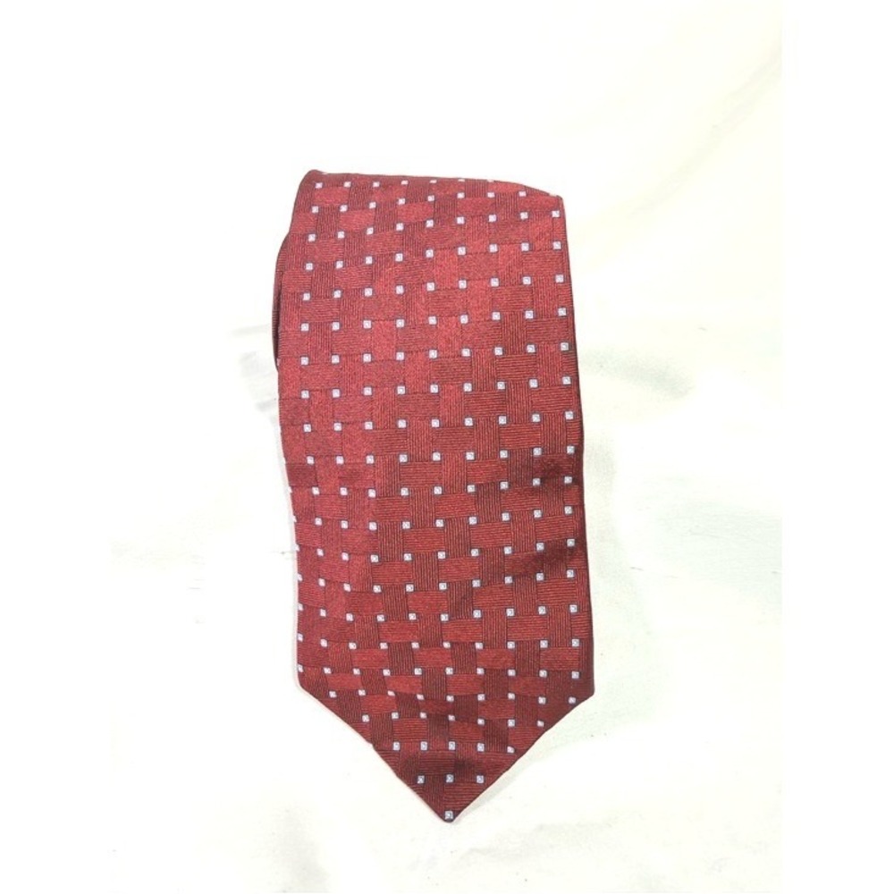 Brooks Brothers 346 Men's Red Patterned Silk Tie 60" x 3.5"‎